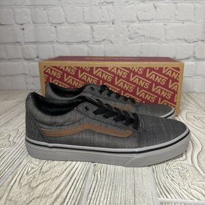 Vans Ward Sneakers Skate Shoes Textile Black Gray Size 11 Youth VN0A5KR6N42 New